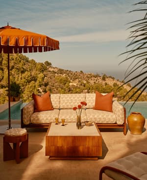 Marcia Outdoor Sofa - Three Seater Sofa - Geometric - Natural - UK - Listing Image