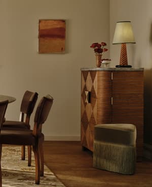 Marta Footstool - Velvet - Lichen - US - Hover Image