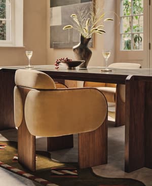 Eddie Dining Chair - Velvet - Camel - US - Listing Image