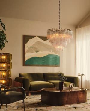 Archer Three Seater Sofa - Velvet - Olive - US - Listing Image
