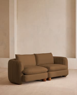 Vivienne Modular Sofa - Three Seater - Linen - Ochre - Hover Image