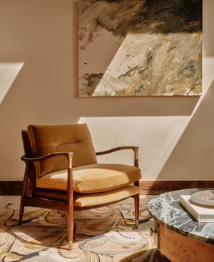 Theodore Armchair - Velvet Mustard - US - Listing Image