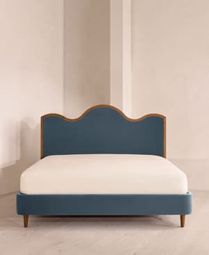Aubrey Bed - King - Velvet - Grey Blue - US - Hover Image