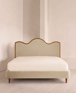 Aubrey Bed - King - Velvet - Oyster - UK - Hover Image