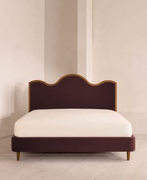 Aubrey Bed - Queen - Velvet - Aubergine - US - Hover Image