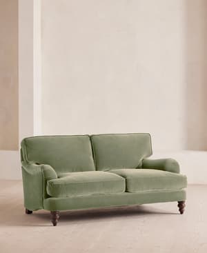Arundel Two Seater Sofa - Velvet - Seafoam - Hover Image