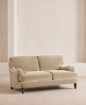 Arundel Two Seater Sofa - Velvet - Oyster - Hover Image