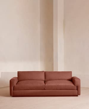 Mossley Three Seater Sofa - Linen - Sienna - US - Hover Image