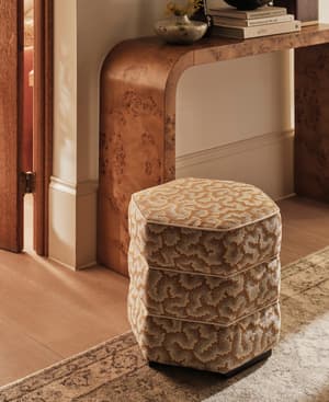 Lyla Footstool - Lophelia Jacquard - Pink - US - Listing Image