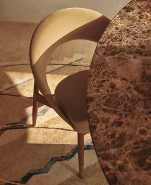 Lachlan Dining Chair - Velvet - Camel - Hover Image