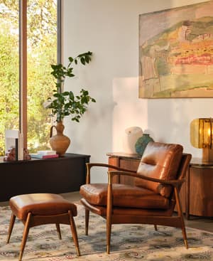 Theodore Armchair - Leather Chestnut - Listing Image