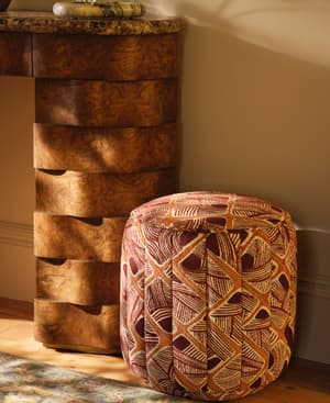 Romi Footstool - Akley Jacquard - US - Listing Image