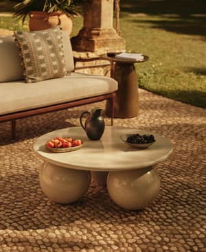 Oxley Outdoor Coffee Table - Concrete - Mushroom - Listing Image