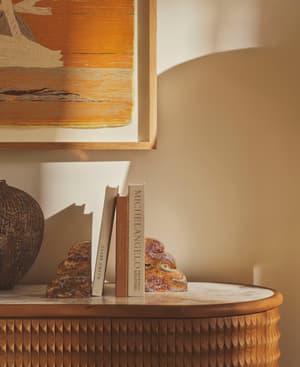 Joanie Bookends - Scalloped Jasper Stone  - Listing Image
