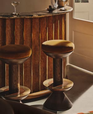 Lennie Barstool - Velvet - Mustard - UK - Listing Image
