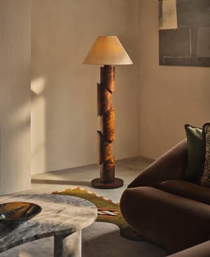 Franco Floor Lamp - Abstract Burl - UK - Listing Image