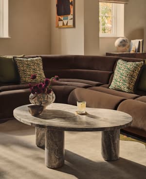 Edison Modular Sofa - Corner Sofa - Velvet - Chocolate UK - Hover Image