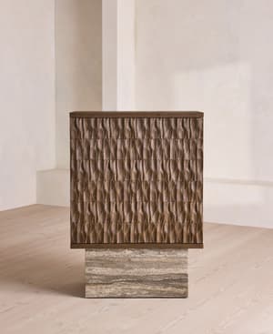 Alani Bar Cabinet - Travertine - UK - Hover Image