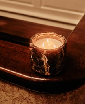 Leather & Oud Candle - Dark Emperador Marble - 660g - Member Exclusive - Listing Image