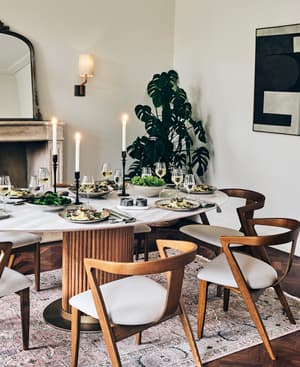 Murcell Oval Dining Table - Carrara Marble - Hover Image