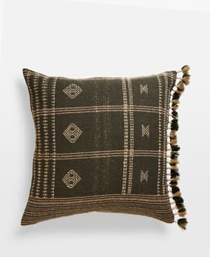 Oorvi Square Cushion - Charcoal - Hover Image