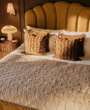 Obie Bedspread Cream - 230 x 230cm - Hover Image