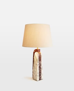Darcy Marble Table Lamp - White - US - Hover Image