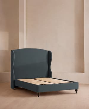 Rivas Bed - King - Velvet - Grey Blue - US - Listing Image