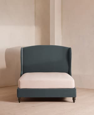 Rivas Bed - King - Velvet - Grey Blue - US - Hover Image