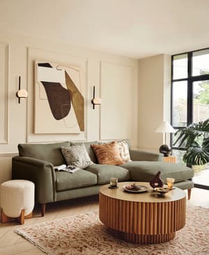 Reya Chaise-end Sofa - Linen - Sage - US - Listing Image