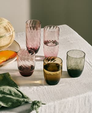 Rosendale Water Glass - Amber - Set of Four - Hover Image