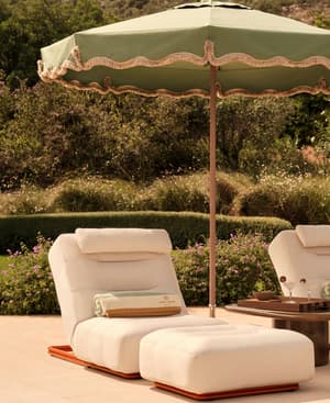 Celia Outdoor Chaise Lounger - Textured Weave - Natural - Listing Image