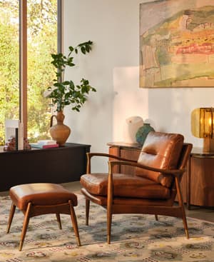 Theodore Armchair - Leather Chestnut - Listing Image