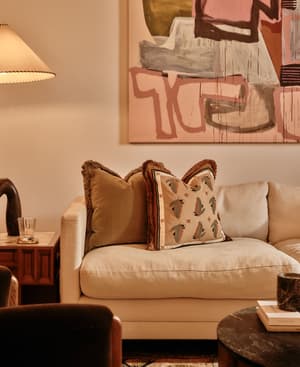 Arthur Square Cushion - Ochre - Listing Image