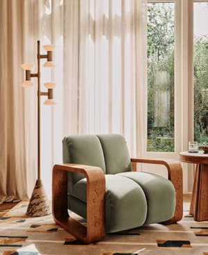 Blake Armchair - Velvet - Seafoam - US - Listing Image