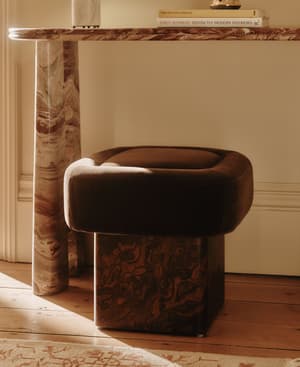 Ralph Footstool - Velvet - Chocolate - US - Listing Image