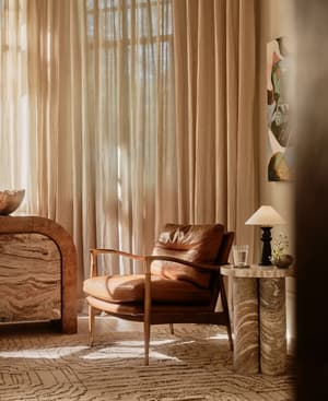 Theodore Armchair - Leather Chestnut - US - Listing Image