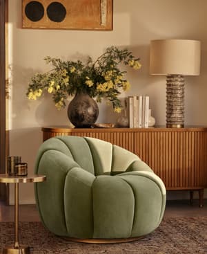 Garret Armchair - Velvet - Lichen - Hover Image