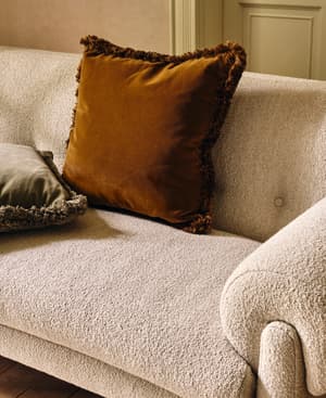 Margeaux Square Cushion - Mustard - Hover Image