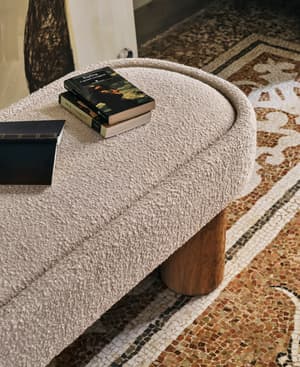 Nieve Bench - Boucle Sand - Hover Image