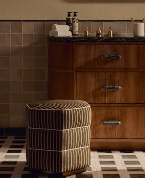 Lyla Footstool - Wimpole Stripe - Listing Image