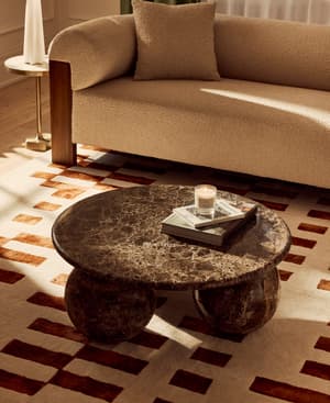 Oxley Coffee Table - Dark Emperador Marble - Hover Image