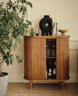 Nora Tambour Bar - Black Marquina Marble - Listing Image