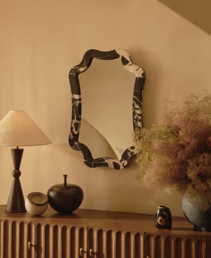 Hollis Wall Mirror - Black Bulgari Marble - Listing Image