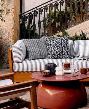 Edderton Square Cushion - Navy - Hover Image