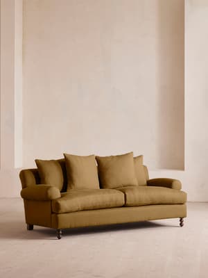 Audrey Two Seater - Sofa - Linen - Ochre - US - Hover Image