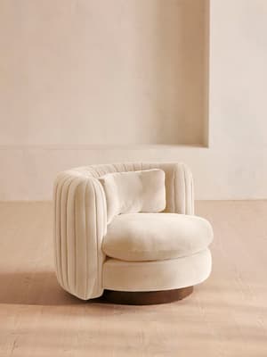 Vivienne Armchair - Velvet - Porcelain - US - Listing Image