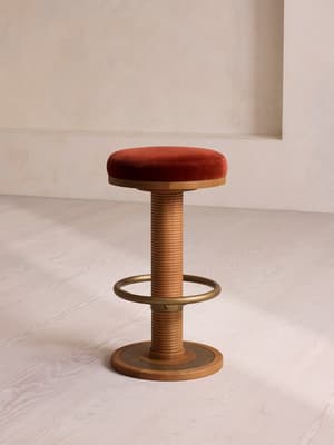 Bryden Counter Stool - Velvet - Rust - Listing Image