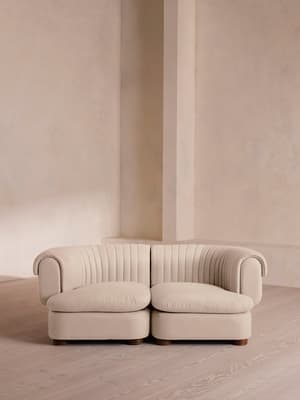 Rava Sectional Sofa - Three Seater - Linen - Bisque - US - Hover Image