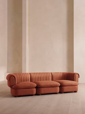 Rava Sectional Sofa - Four Seater - Linen - Antique Rose - US - Listing Image